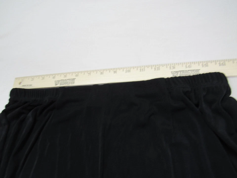 Ruby Rd.  Slinky Nylon Spandex Black Pull on Pants L  32-36W Elastic 44 Hips 26L - Image 4 of 4