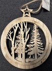 Handcrafted 3D Layered  Wooden Christmas Ornament, with Glitter, Deer in Woods — photo 4