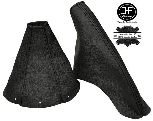 Soufflet De Levier De Vitesse Pour Peugeot 306 (1993-2002) - Cuir Noir Coutures Bleu