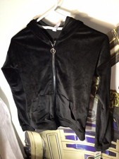 Ideology Large 14 Black Jacket Sweatshirt Full Zip Girls Can Do Anything NEW