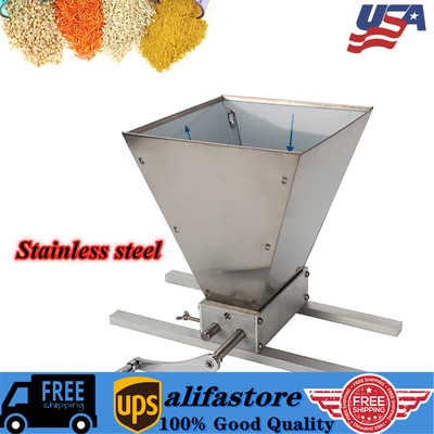Manual Grain Mill Wheat Grinder Oat Feed Grinding Machine Stainless & 2 Rollers