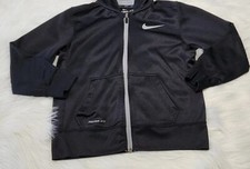 Nike Youth Medium Therma-Fit Full Zip Black Hoodie
