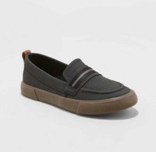 Cat & Jack Boy's Lyam Chacoal Gray Slip-on Boat Shoes