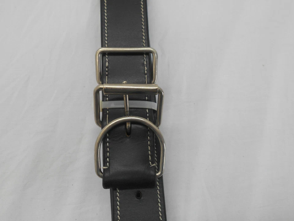 CASUAL CANINE Collar para Pasear Perros Grande Cuero Negro 22" a 26" x 1 3/8" Foto 3 de 4