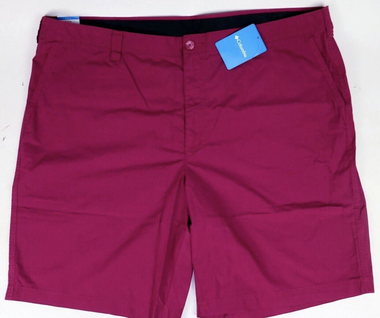 Columbia Mens Shorts Size 38 Flat Front Large Red Onion Casual 10in Wash NWT NEW