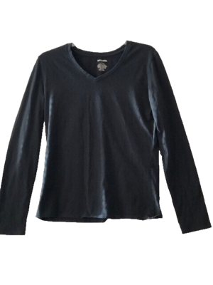 Women's Mossimo Black Stretchy Long Sleeve Tee Top L 12-14
