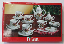 NEW in Box Dillards Trimmings 25 Piece Mini Christmas Tea Set