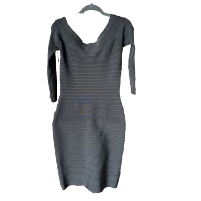 hervé léger grey and black bandage dress Hervé Léger // Grey & Pink Bandage Dress – VSP Consignment