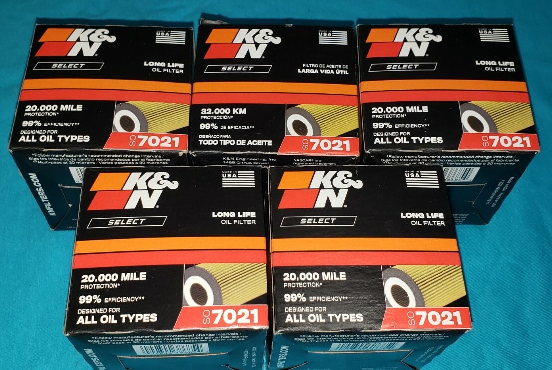 K & N Select Oil Filter #SO 7021 x 5 - NEW ***FREE SHIPPING