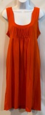 J Crew M Orange Cotton Modal Stretch Sleeveless Scoop Neck Empire Short Dress