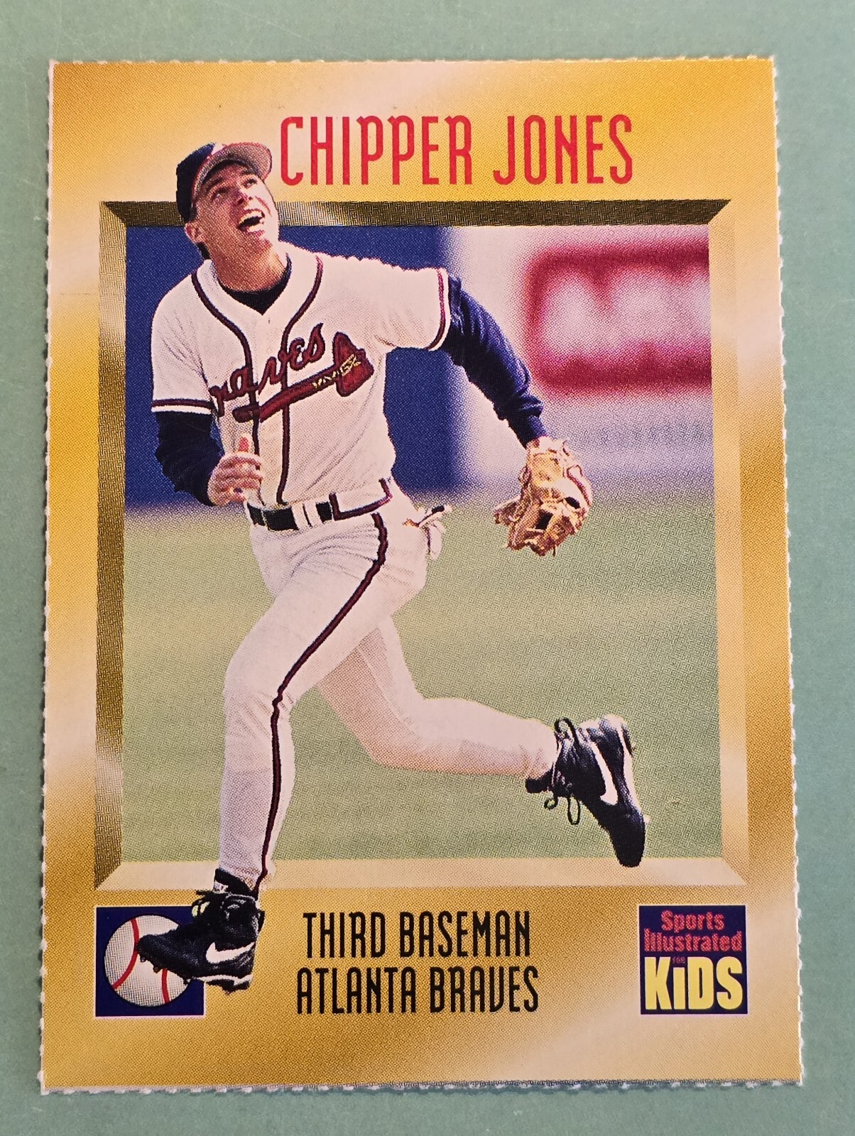 1996 Sports Illustrated for Kids Series 2 CHIPPER JONES #447 Atlanta Braves