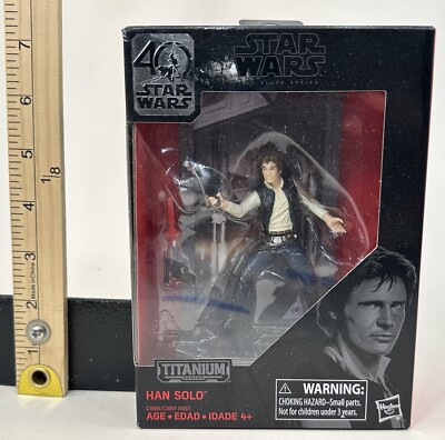 Star Wars 40th Anniversary Black Titanium Series 1 Han Solo - NIB