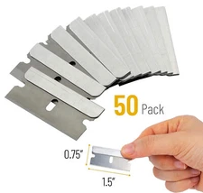 Single Edge Razor Blade 50 Pc Blades Scraper Flat One Sided Home Improvement