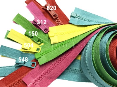 10pcs 24'' YKK #5 Vislon Medium Weight Molded Plastic Separating Jacket Zipper