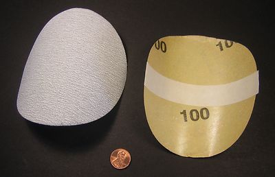 SANDING DISC, 5'' DIAMETER, 100A GRIT, ALUMINUM OXIDE, PAPER BACKING, PSA
