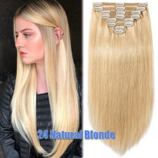 Extensiones de cabello humano virgen con clip de doble trama BODY WAVE cabeza completa gruesa 170G+