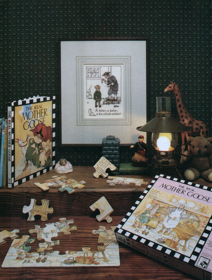 Ten O'Clock Scholar Nursery Rhymes Cross XStitch Pattern ONLY 120H X