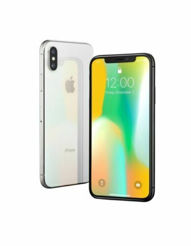 Apple iPhone X – 64GB – Silver (Unlocked) A1865 (CDMA + GSM)