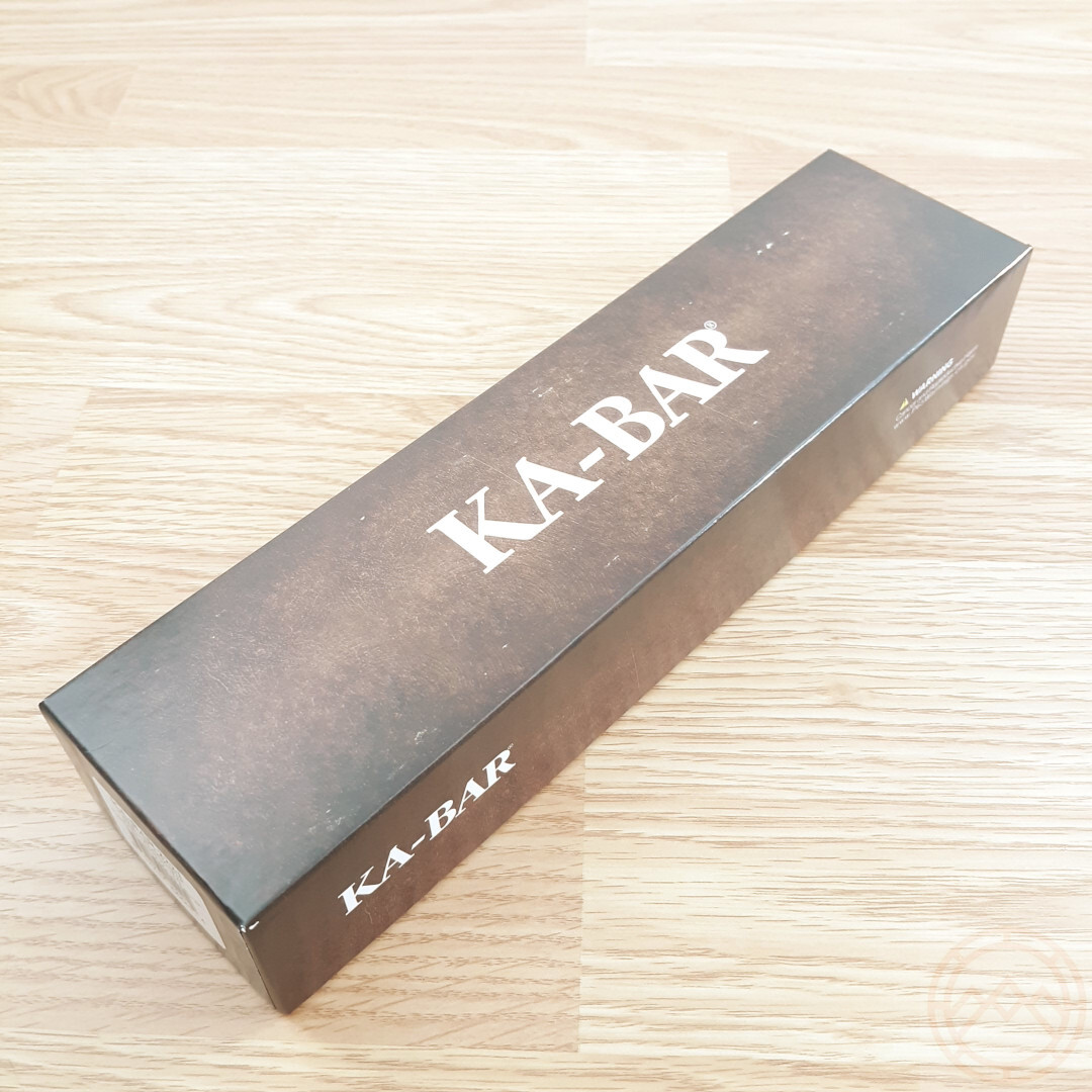Ka-Bar Mark 1 Fixed Knife 5" 1095HC Steel Clip Point Blade Black Rubber Handle
