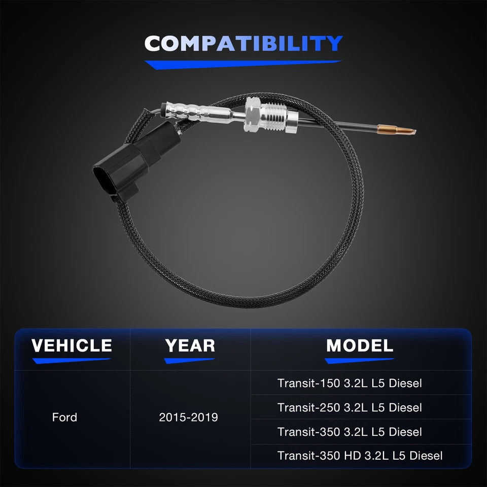 Sensor de temperatura de gases de escape EGT para Ford F250 F350 F450 F550 Transit-250 350 Foto 4 de 4