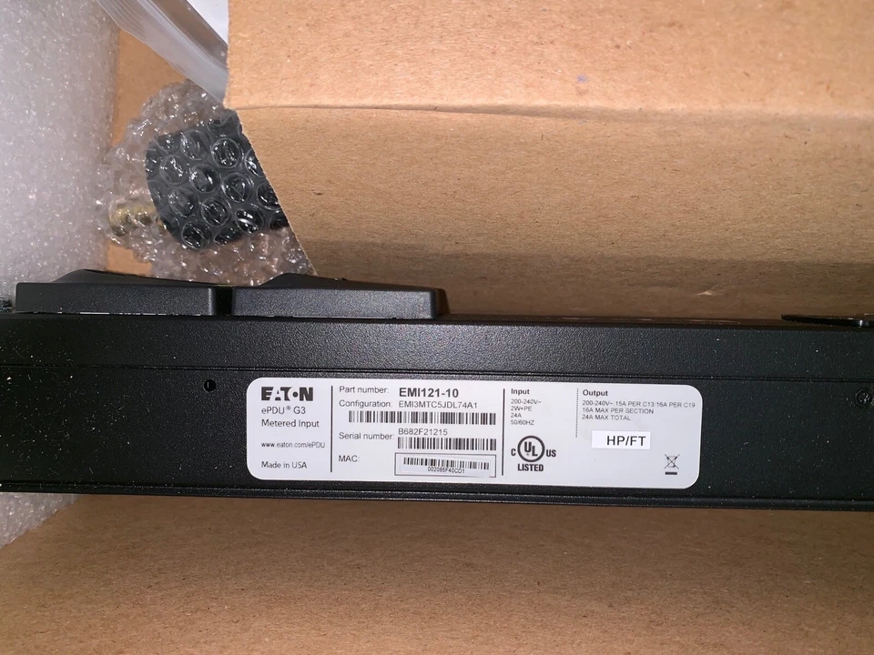 Brand New In Box!!! Eaton ePDU Metered Input Rack (#EMI121-10) - Image 4 of 4