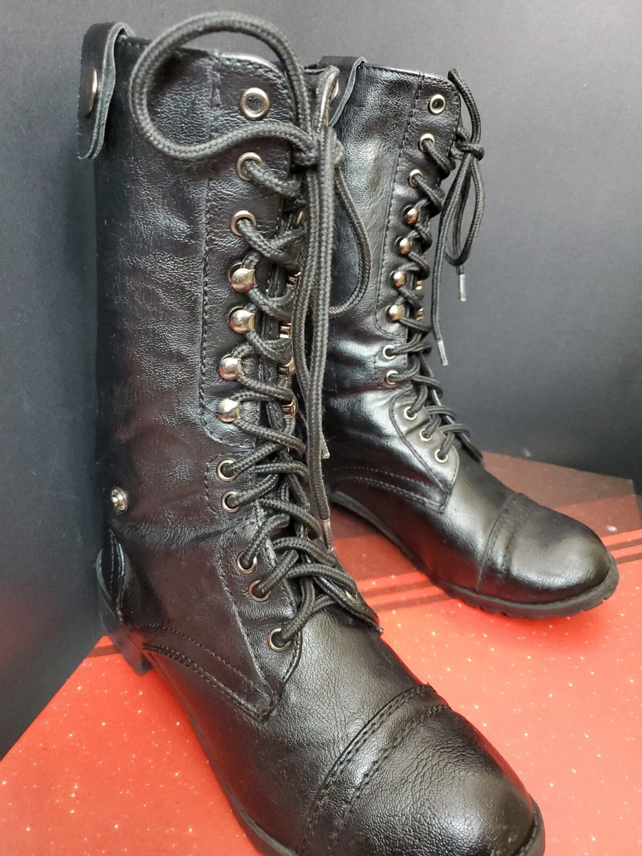 Charlotte Russe Black lace up 10