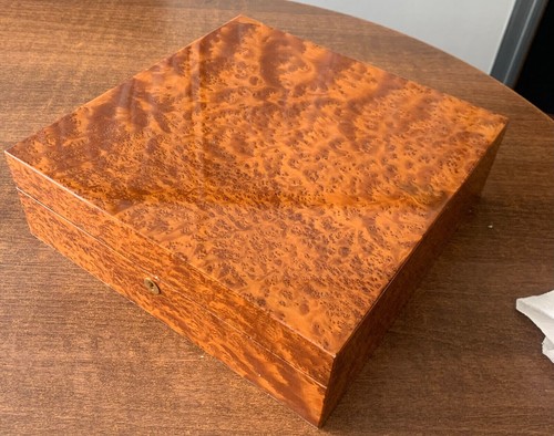 GENUINE VERY RARE BROWN BURLWOOD GIRARD PERREGAUX WATCH BOX W/ 3 CUSHIONS MP306 - Picture 3 of 18