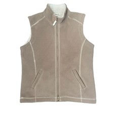 Womens Armor Lux Gilet Fleece Jacket 42 Uk14 Beige