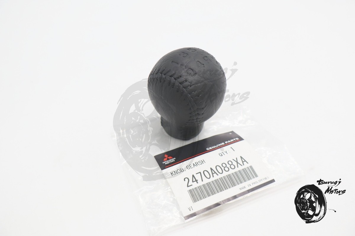 アクセサリー CVTVLIST Mitsubishi OEM Shift Knob Black Stitch Lancer Evolution 10