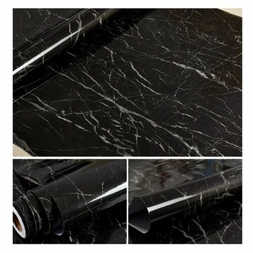 Photography Black White Marble Texture Backdrop Photo Studio Background Props - Picture 15 of 15