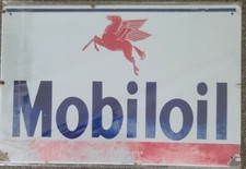 Mobiloil ~ Vacuum Oil Co. ~ Distressed Appearance Metal/Tin Sign ~ 8" x 11.75"