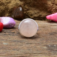 Fabulous Rose Quartz Gemstone 925 Sterling Silver Handmade Ring All Size B-922