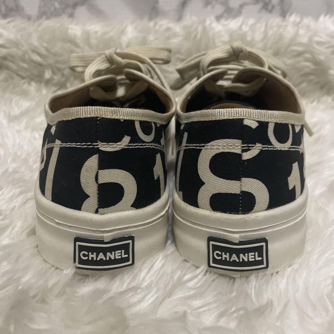 Chanel Sneakers Shoes Coco Mark Alphabet Black Size 36 US About6 For Women thumbnail 18