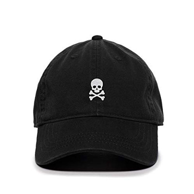 Crossbones Baseball Cap Embroidered Cotton Adjustable Dad Hat