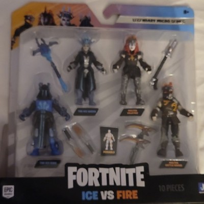 Jazwares Fortnite Ice vs Fire Legendary Micro Series 10-Piece Figure Set Boxed