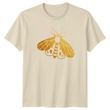Elegant Golden Moth Insect Art T-Shirt Moth Nature Birthday Gift For Him And Her