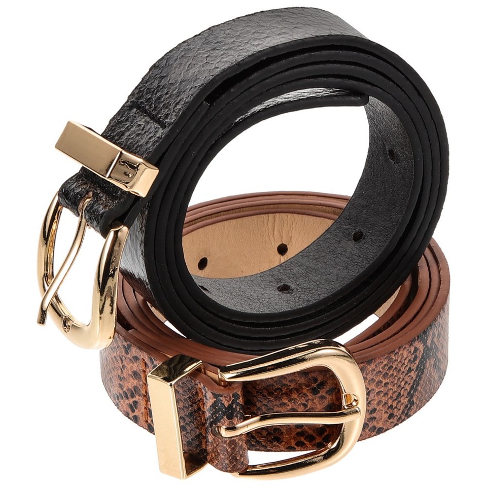 Snake Pattern Belt Black Snake-patterned Belt for Women Dress Fashion Belts Country | eBay UK