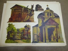 ORIGINAL VINTAGE C1900 TOY THEATER JF SCHREIBER GERMANY SHIFTING SCENES