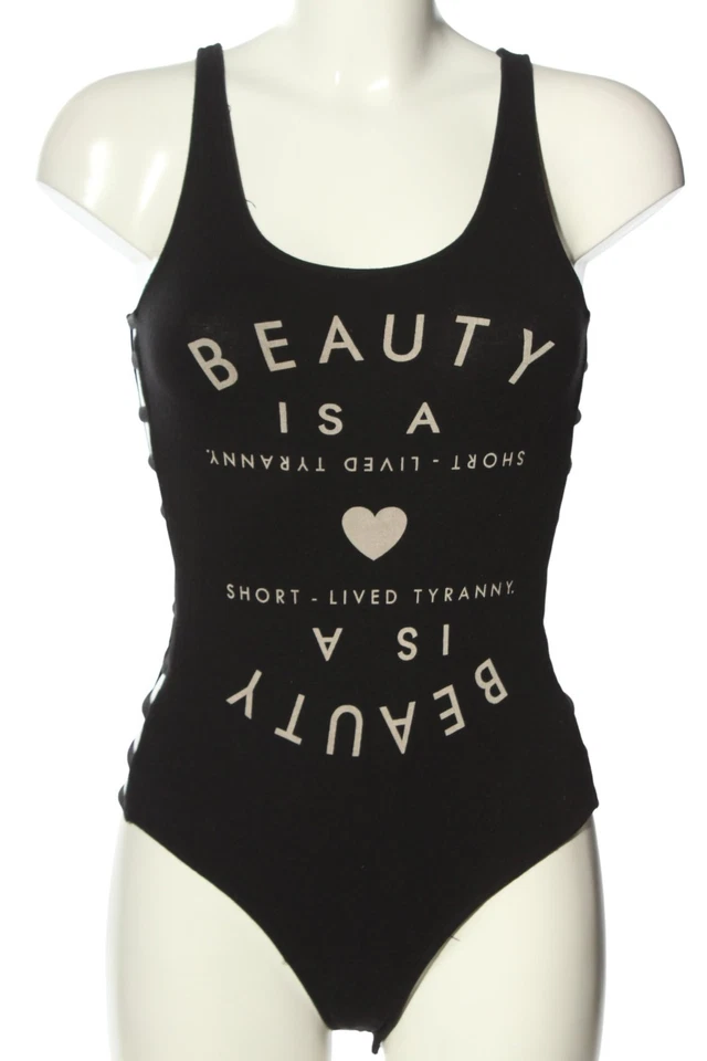FOREVER 21 Body basique Dames Body T EU 36 noir-blanc cassé style décontracté - Photo 1/4