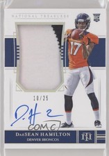 2018 National Treasures Rookie Holo Silver 10/25 DaeSean Hamilton Patch Auto fm0
