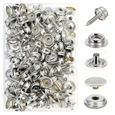 #ad 220 PCS Snap Fasteners Replacement Snaps for Boat Cover Furniture Tent Meta... $20.82