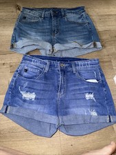 2 Pairs Kancan Denim Jean Shorts Size 28 Cut Offs