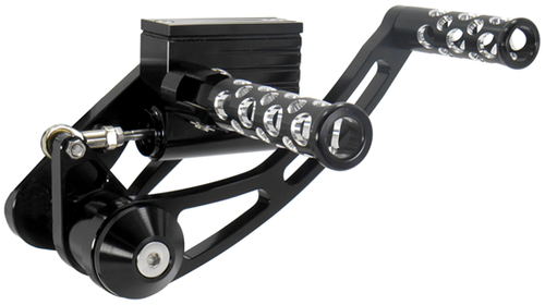 Kit de controles delanteros de tocho CNC anodizado negro 1958-1986 Big Twin 4 velocidades 45923 - Imagen 1 de 1