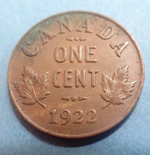 1922 Canada Small Cent — photo from the most recent tracked eBay sale