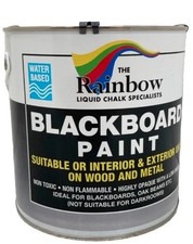Black RAINBOW CHALK CHALKBOARD BLACKBOARD PAINT  2.5L LITRE BLACK