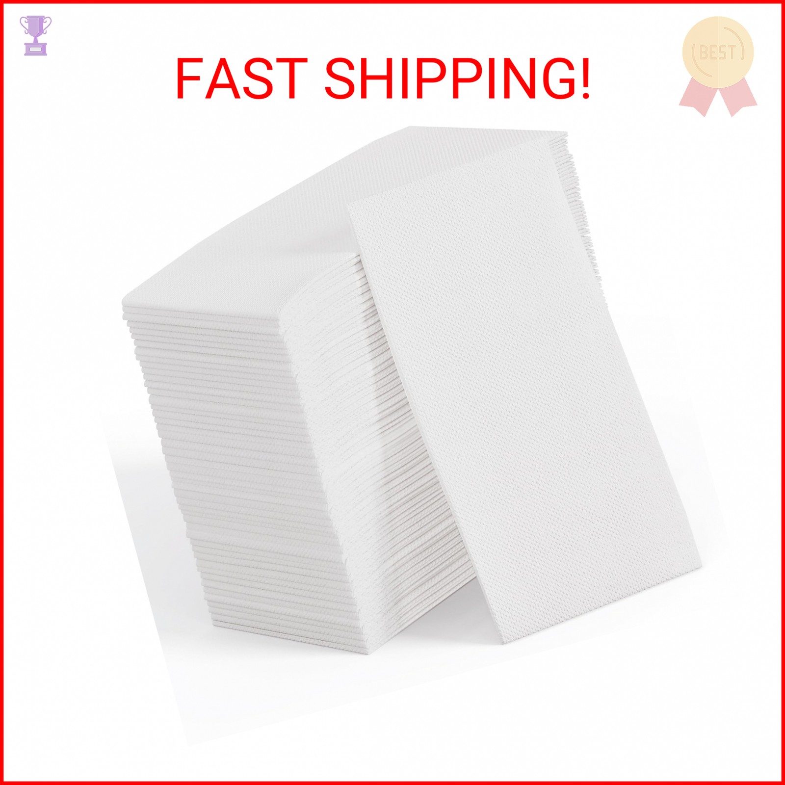 JOLLY CHEF 200 Pack Disposable Paper Napkins, Soft Bathroom 