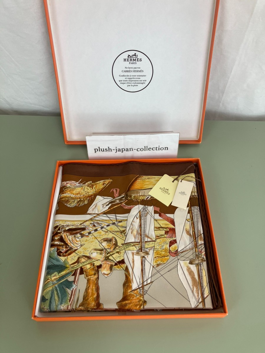 工芸品 HERMES HERMES Carré 90 Silk Scarf Le Canada /Kermit Oliver/Unused:JPN | eBay