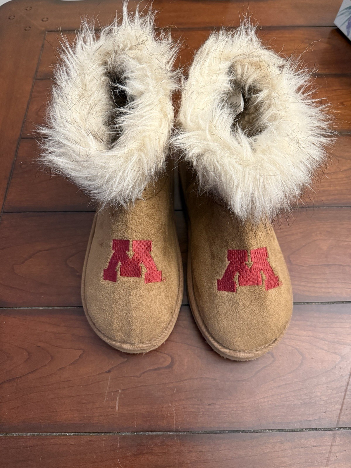 PANTOFOLA D’ORO Pantofole Minnesota Gol Gophers micro scamosciate pelliccia sintetica taglia 9 10