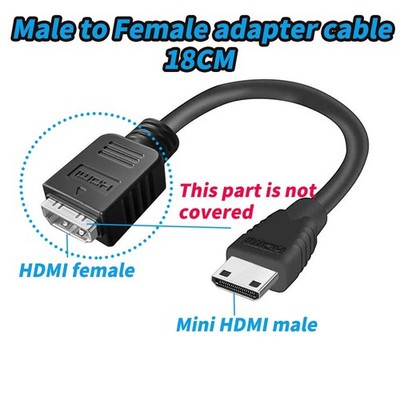 Mini HDMI to HDMI2.0 Adapter Male to Female Short Cable 4K 60Hz Video Converter 