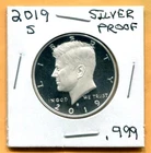 Gem 2019-S Proof Ultra-Cameo Silver (.999) Kennedy Half Dollar - Free Shipping